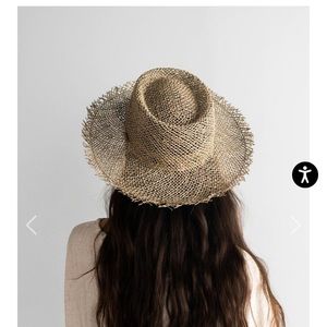 Gigi Pip Willa Woven Sea Grass Hat NWT